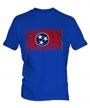 Tennessee State Distressed Flag Mens T-Shirt