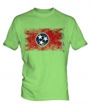 Tennessee State Distressed Flag Mens T-Shirt