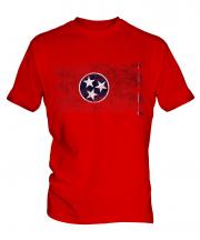 Tennessee State Distressed Flag Mens T-Shirt