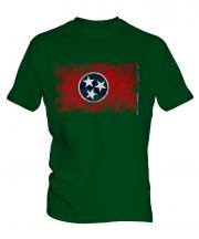 Tennessee State Distressed Flag Mens T-Shirt