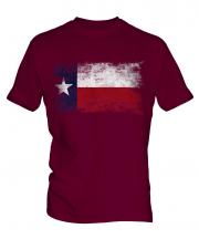 Texas State Distressed Flag Mens T-Shirt