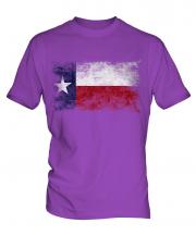 Texas State Distressed Flag Mens T-Shirt