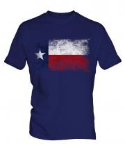 Texas State Distressed Flag Mens T-Shirt