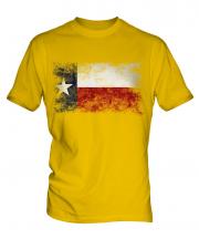 Texas State Distressed Flag Mens T-Shirt