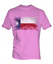 Texas State Distressed Flag Mens T-Shirt