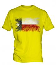 Texas State Distressed Flag Mens T-Shirt