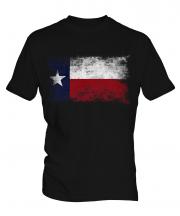 Texas State Distressed Flag Mens T-Shirt