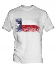 Texas State Distressed Flag Mens T-Shirt
