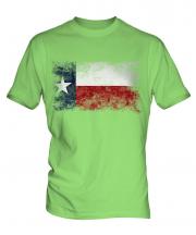 Texas State Distressed Flag Mens T-Shirt
