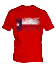 Texas State Distressed Flag Mens T-Shirt