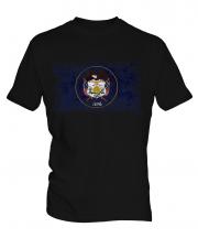 Utah State Distressed Flag Mens T-Shirt