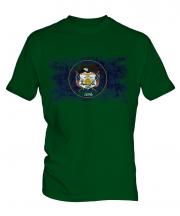 Utah State Distressed Flag Mens T-Shirt