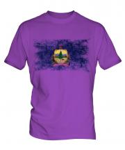 Vermont State Distressed Flag Mens T-Shirt