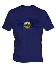 Vermont State Distressed Flag Mens T-Shirt