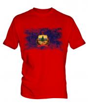 Vermont State Distressed Flag Mens T-Shirt