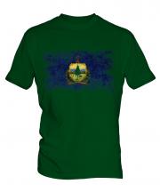 Vermont State Distressed Flag Mens T-Shirt