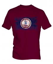 Virginia State Distressed Flag Mens T-Shirt