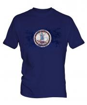 Virginia State Distressed Flag Mens T-Shirt