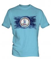 Virginia State Distressed Flag Mens T-Shirt