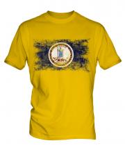 Virginia State Distressed Flag Mens T-Shirt