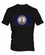 Virginia State Distressed Flag Mens T-Shirt