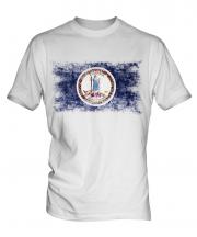 Virginia State Distressed Flag Mens T-Shirt