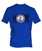 Virginia State Distressed Flag Mens T-Shirt