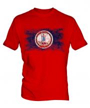 Virginia State Distressed Flag Mens T-Shirt