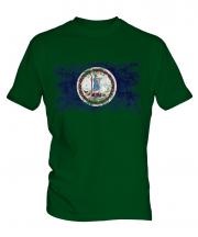 Virginia State Distressed Flag Mens T-Shirt