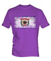 West Virginia State Distressed Flag Mens T-Shirt