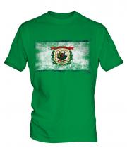 West Virginia State Distressed Flag Mens T-Shirt