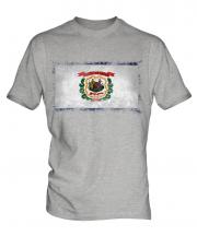 West Virginia State Distressed Flag Mens T-Shirt