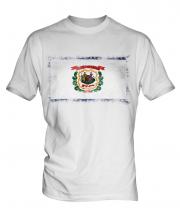 West Virginia State Distressed Flag Mens T-Shirt