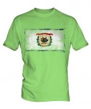 West Virginia State Distressed Flag Mens T-Shirt