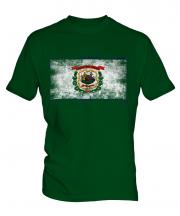 West Virginia State Distressed Flag Mens T-Shirt