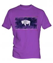 Wyoming State Distressed Flag Mens T-Shirt