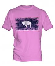 Wyoming State Distressed Flag Mens T-Shirt
