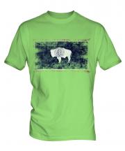 Wyoming State Distressed Flag Mens T-Shirt
