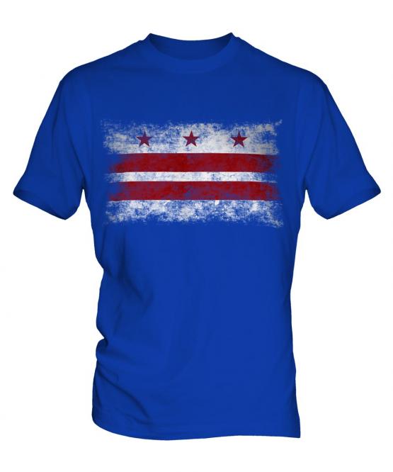 Washington Dc Distressed Flag Mens T-Shirt