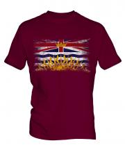 British Columbia Distressed Flag Mens T-Shirt