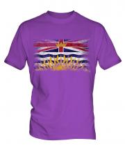 British Columbia Distressed Flag Mens T-Shirt