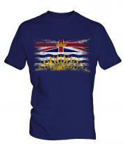 British Columbia Distressed Flag Mens T-Shirt