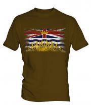 British Columbia Distressed Flag Mens T-Shirt