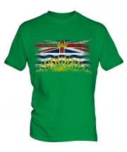 British Columbia Distressed Flag Mens T-Shirt