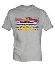 British Columbia Distressed Flag Mens T-Shirt