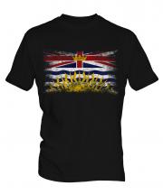 British Columbia Distressed Flag Mens T-Shirt