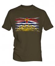 British Columbia Distressed Flag Mens T-Shirt