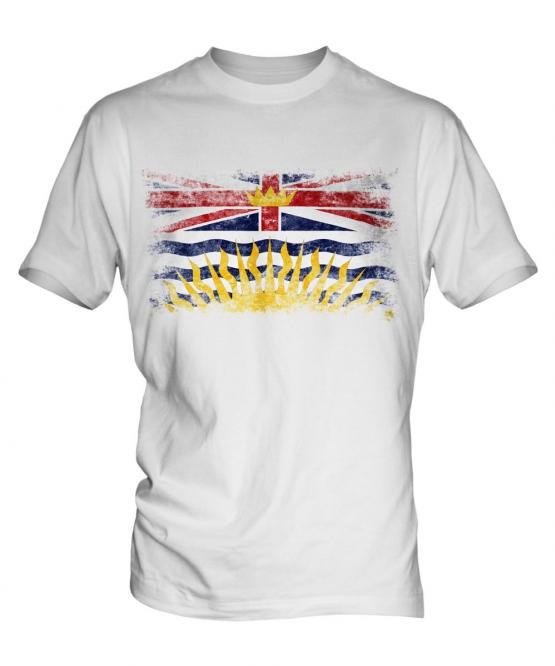 British Columbia Distressed Flag Mens T-Shirt