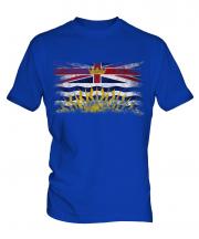 British Columbia Distressed Flag Mens T-Shirt