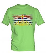 British Columbia Distressed Flag Mens T-Shirt